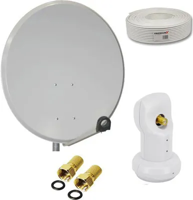 Produktbild von PremiumX Camping Sat Anlage 60cm Satellitenschüssel Single LNB Kabel F-Stecker