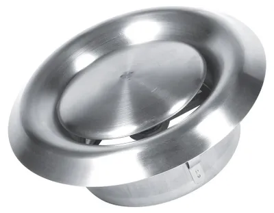 Zdjęcie produktu dla Solidchoice - Okrągła kratka wentylacyjna ze stali nierdzewnej do montażu na ścianie i suficie (100 mm)