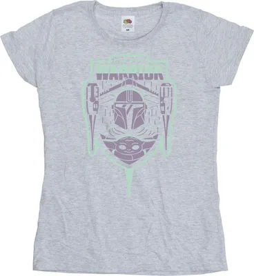 Produktbild von Star Wars - "The Mandalorian Fierce Warrior" T-Shirt für Damen BI43424 (XXL) (Grau)