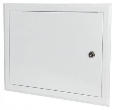 Produktbild von Laco Revisionstür DR-2 weiß Metall 400x350mm abschließbar