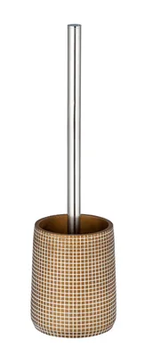 Produktbild von WENKO WC Garnitur Klo Toiletten Bürsten Halter Bad OHRID Gold Accessoires Gäste