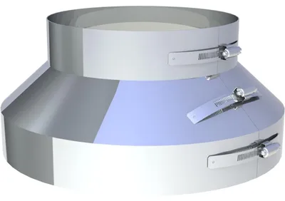 Produktbild von Jeremias DW-FU Wetterkragen Spezial Ø 130 mm doppelwandiges Edelstahl Abgassystem Dachdurchführung feuchteschutz
