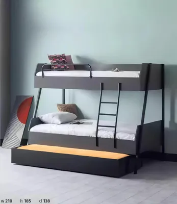 Produktbild von Jugendbett Kinderbett Kids Design Modern Bett Kinderzimmer Holz Betten Möbel Neu