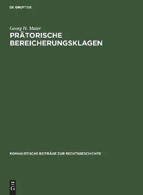 Produktbild von Prätorische Bereicherungsklagen