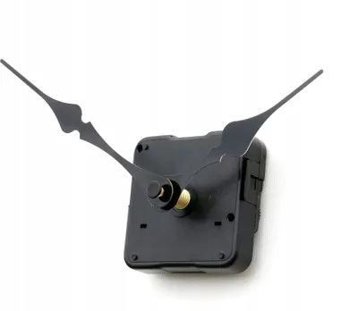 Produktbild von Geräuschloser Quarzmechanismus Zeiger BLACK 11,3 cm, Ersatzuhrwerk, Leises Uhrwerk Set