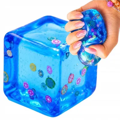 Produktbild von Hochwertiger quadratischer Anti-Stress-Würfel (Slow-Rising), virales TikTok-Fidget-Toy - Blau