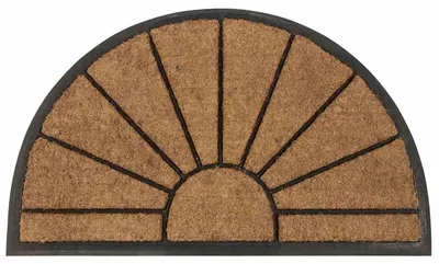 Image de SIENA GARDEN Tapis de sol en caoutchouc Soleil semi-circulaire 75 x 45 x 2 cm
