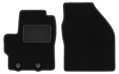 Produktbild von Velours-Fußmatten Vorne passend für Toyota Yaris Cross (Crossover, Bj. 2020-) –  schwarz, passgenau, mit Befestigungen set 2 Stk. - STANDARD