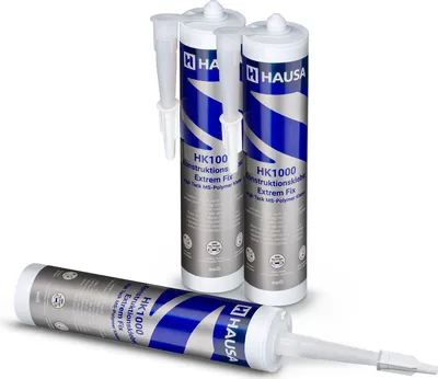 Produktbild von HAUSA High-Tack Montagekleber HK1000 Alleskleber starker 400 kg/10cm? 3 x 290ml