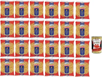 Produktbild von Divella Pasta 100% Italienisch Penne Ziti n. 32, Nudeln aus Hartweizengrieß, Kochen 8 Minuten 24x 500g + Italian Gourmet polpa 400g