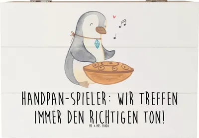 Produktbild von Mr. & Mrs. Panda holzschatulle Handpan Spieler 22 x 15 cm - Weiß - Geschenk, Instrument, Musik, Klangschalen, Meditation, Musiker, Musizieren, fotobox, Box, Lernen
