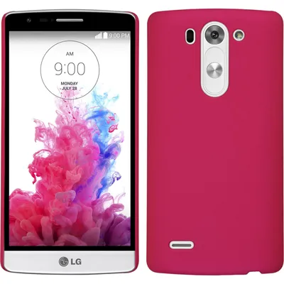 Produktbild von PhoneNatic Case kompatibel mit LG G3 S - Hülle pink gummiert Hard-case + 2 Schutzfolien