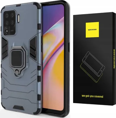 Image de Coque SPACECASE X-ring pour Oppo Reno 5 Lite Bleu