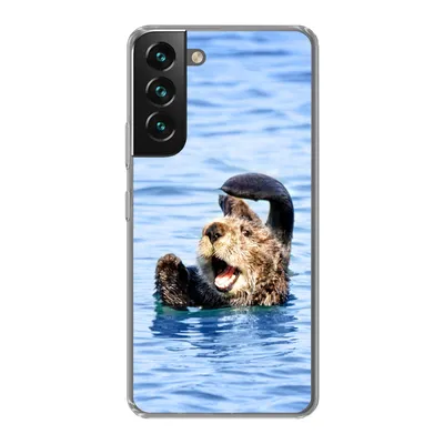 Produktbild von MuchoWow® Handyhülle Schutzhülle Hülle für Samsung Galaxy S22 Seeotter - Lustig - Wasser - Kinder - Jungen - Mädchen - Kind Silikon Softcase Handy Hülle - Mobiltelefonhülle