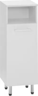 Zdjęcie produktu dla Półsłupek Stojący Lupo Biały Połysk 30x84x35,2 cm, AM-LUC-110-07, Nowoczesne Wzornictwo, Łatwy Montaż