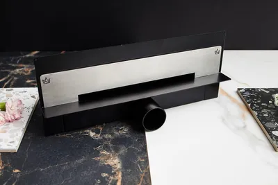 Immagine prodotto di Scarico a parete in acciaio spazzolato - Super Low - WALL PRO - Acciaio spazzolato 80 cm
