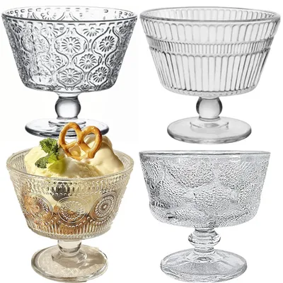 Produktbild von Omgoods – Set mit 4 Gläsern für Eisbecher, ideal für Desserts, 260 ml Fassungsvermögen