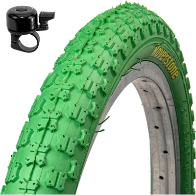 Image de 1 x pneu de vélo Roverstone 20" vert 54-406 (20 x 2,125)  avec sonnette