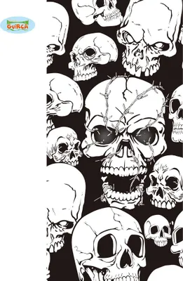 Produktbild von Halloween Tür Aufkleber Motiv: Schädel ca. 75 x 150 cm