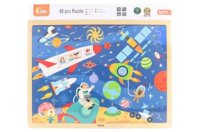 Obrázok produktu pre Drevené puzzle 48 dielikov - vesmír