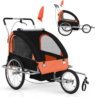 Obrázek produktu pro Jago přívěs za kolo 2V1, oranžový