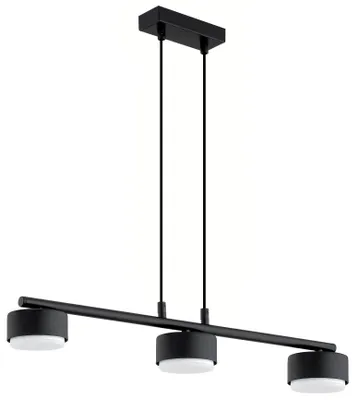 Produktbild von KAR-LIGHTING Pendelleuchte 3-flammig Schwarz, Metall – Höhenverstellbare Hängeleuchte für Esszimmer & Wohnzimmer, GX53-Fassung