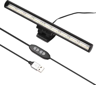 Zdjęcie produktu dla Monitor komputerowy ViaGasaFamido - monitor - pasek świetlny Regulowany pasek temperatury dla źródła zasilania USB do biura w domu (26 CM)