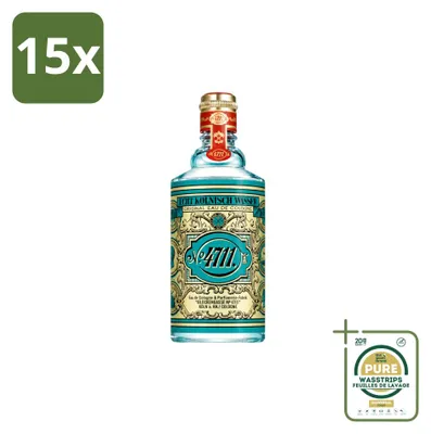 Zdjęcie produktu dla 15 sztuk perfum 4711 Original Eau de Cologne, butelka Molanus, pojemność 100 ml, zestaw ekonomiczny