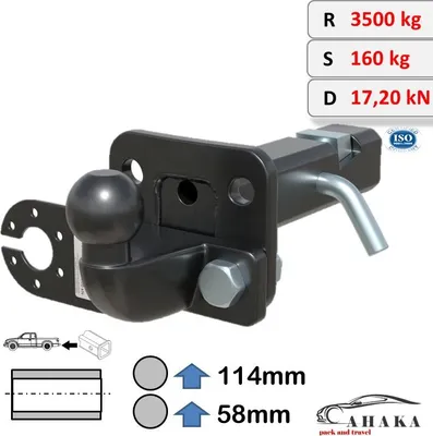 Produktbild von Adapter Anhängerkupplung USA 2-Zoll Einschub AL-KO für Honda Ridgeline I 06-14