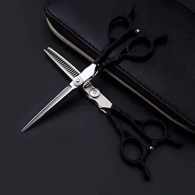 Produktbild von Friseurschere, professionelles Friseurscheren-Set, 6 Zoll, Schneideschere + Effilierschere, Friseurschere, Haarschnitt, Friseur-Styling, Haarschnitt