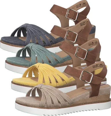 Produktbild von s.Oliver Damen Sandalen Keilabsatz Sandaletten 5-28204-26, Größe:39 EU, Farbe:Gelb