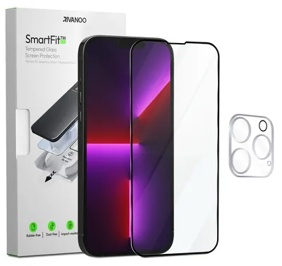 Zdjęcie produktu dla 1-pak iPhone 13 Pro Szkło ochronne na ekran & 1-pak ochrona obiektywu - Szkło hartowane | [Automatyczna instalacja] - Bez bąbelków