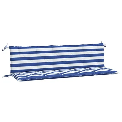 Produktbild von vidaXL Gartenbank-Auflagen 2 Stk. Blau & Weiß Gestreift Oxford-Gewebe