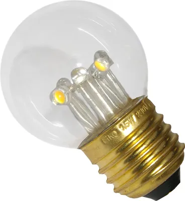 Image de LED Goutte 5+4 1W E27 KLAR plastique blanc chaud 2200K pour l'extérieur boule ampoule culot scellé