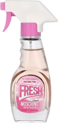 Produktbild von Moschino Pink Fresh Couture, Frauen, 30 ml, Nicht nachfüllbare Flasche, Schwarze Johannisbeere, Grapefruit, Maiglöckchen, Hyazinthe, Granatapfel, Rose, Ambrox, Zedernholz, Moschus