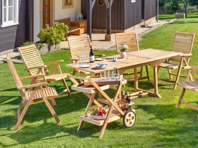 Produktbild von Mountfield Klapptisch Gentle 76x150-200x90 cm Teak