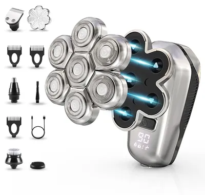 Produktbild von Elektrisch Glatzen Rasierer Herren Kopfrasierer 5 in 1 7D Rasiermesser FK8612