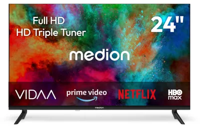 Produktbild von MEDION 59,8 cm (24 Zoll) HD Fernseher (VIDAA, Smart TV, Prime Video, PVR, HD Triple Tuner, MD 824102)