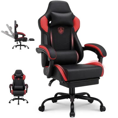 Produktbild von GTPLAYER Gaming Stuhl Bürostuhl Gaming Sessel mit Fußstütze, Ergonomischer Gamer Stuhl mit Verbundenen Armlehnen, Höhenverstellbaren Schreibtischstuhl