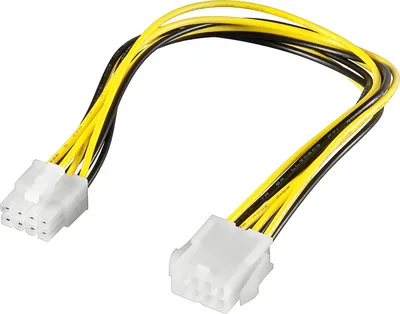 Produktbild von Interne Stromkabelverlängerung 8pol Stecker auf Buchse, 0,2m, Good Connections®