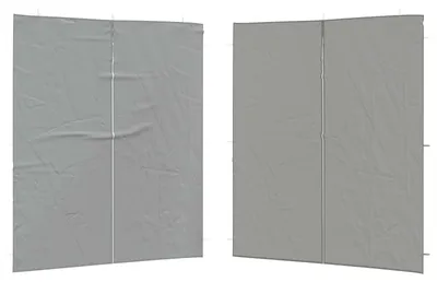 Produktbild von vidaXL Party Zelt Seitenteil 2 pcs Hellgrau 200 x 195 cm PE und Stahl