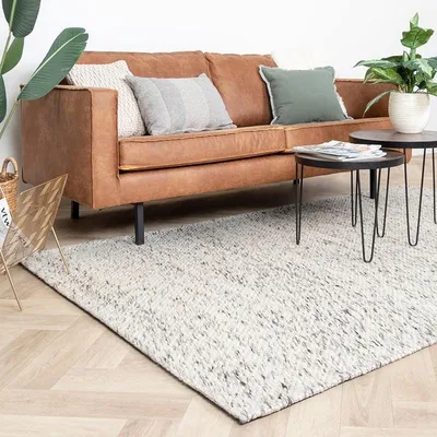 Image de Volero - Tapis en laine - Melange Crème Mélangé - 230x330 cm