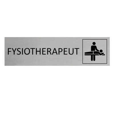 Produktbild von CombiCraft Aluminium Türschild mit Fysiotherapeut  165x45mm