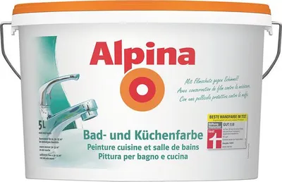 Produktbild von Alpina Bad- & Küchenfarbe 5 Liter weiß matt