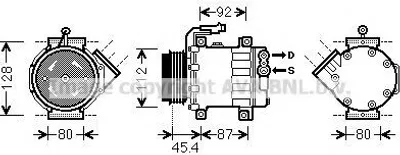 Produktbild von PRASCO FTAK366 SD7V16 Klimaanlage Klimakompressor R134a für FIAT Ducato Kastenwagen (250, 290) Ducato Pritsche / Fahrgestell (250, 290) Ducato Bus