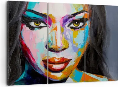 Produktbild von Bild auf Leinwand - Leinwandbild - Mädchen Gesicht - 105x70cm - Wand Bild - Wanddeko - Wandbilder - Leinwanddruck - Bilder - Kunstdruck - Wanddekoration - Leinwand bilder - Wandkunst - CE105x70-3447