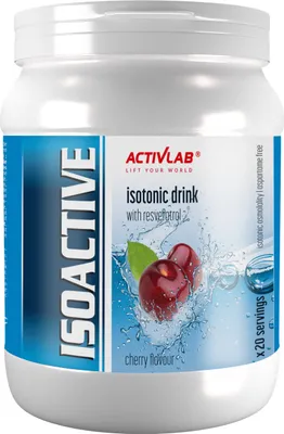 Produktbild von Activlab ISOACTIVE Isotonic Drink 630g, optimale Zusammensetzung aus Elektrolyten, Mineralstoffen, Kohlenhydraten und B-Vitaminen - Kirsche