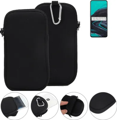 Produktbild von K-S-Trade Neopren-Hülle Handyhülle kompatibel mit Oppo Reno2 Schutzhülle Neoprenhülle Sleeve Schutz-Hülle Gürtel Tasche Case Holster Handytasche