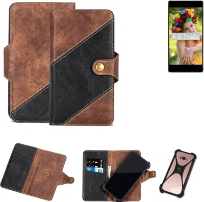 Produktbild von K-S-Trade Handy Hülle Schutz Hülle Schutzhülle Bookstyle Case kompatibel mit Vernee Apollo Handy Cover Hülle Schutztasche 1x