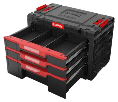 Image de Qbrick System PRIME Drawer 3 Toolbox Basic : coffre à outils modulaire à 3 tiroirs 542 x 335 x 369 mm 22,6 l